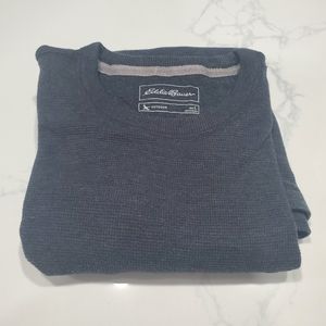 Eddie bauer outdoor thermal long sleeve shirt in dark gray size large